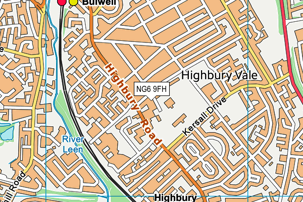 NG6 9FH map - OS VectorMap District (Ordnance Survey) NG6 9FH map - OS VectorMap District (Ordnance Survey)