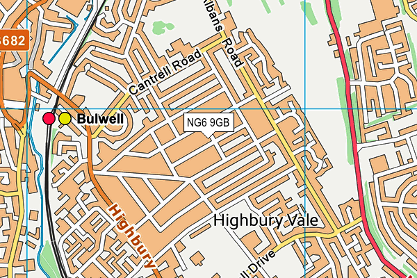NG6 9GB map - OS VectorMap District (Ordnance Survey) NG6 9GB map - OS VectorMap District (Ordnance Survey)