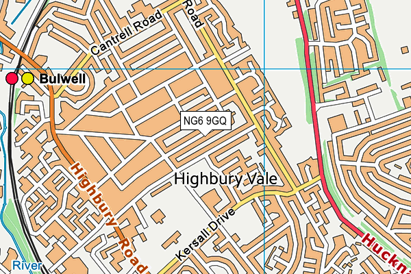 NG6 9GQ map - OS VectorMap District (Ordnance Survey) NG6 9GQ map - OS VectorMap District (Ordnance Survey)