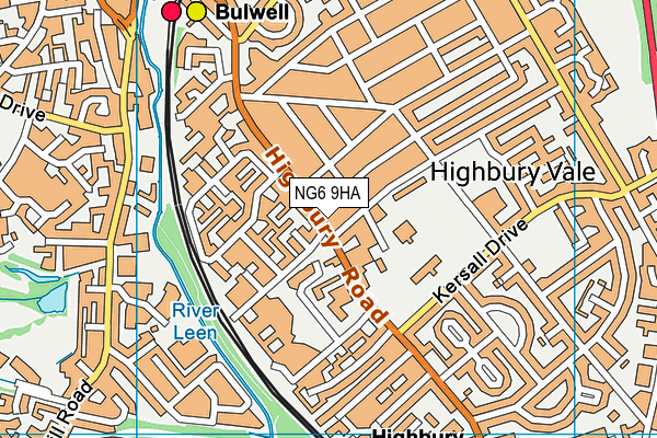 NG6 9HA map - OS VectorMap District (Ordnance Survey) NG6 9HA map - OS VectorMap District (Ordnance Survey)