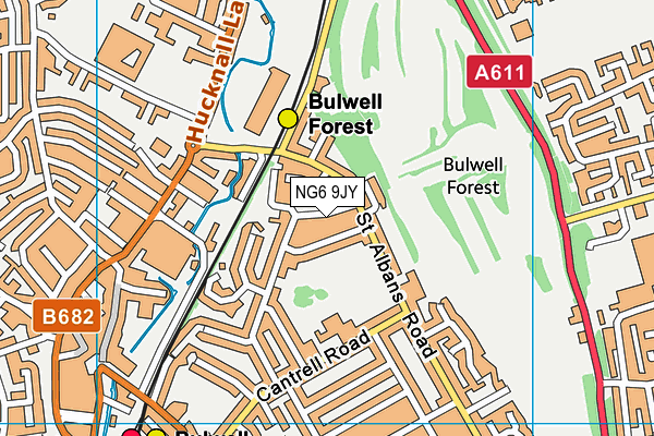 NG6 9JY map - OS VectorMap District (Ordnance Survey) NG6 9JY map - OS VectorMap District (Ordnance Survey)