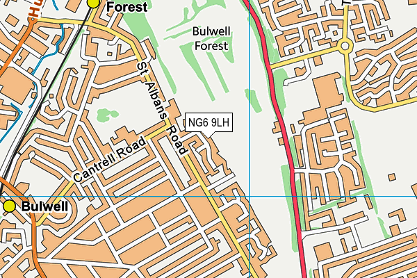 NG6 9LH map - OS VectorMap District (Ordnance Survey) NG6 9LH map - OS VectorMap District (Ordnance Survey)