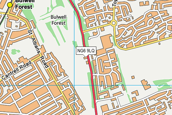 NG6 9LQ map - OS VectorMap District (Ordnance Survey) NG6 9LQ map - OS VectorMap District (Ordnance Survey)