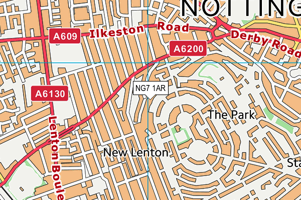 NG7 1AR map - OS VectorMap District (Ordnance Survey) NG7 1AR map - OS VectorMap District (Ordnance Survey)