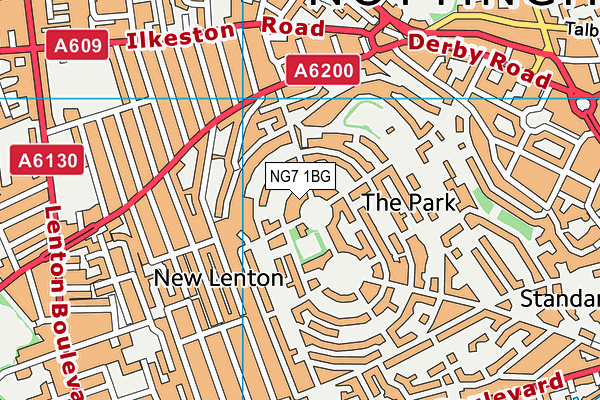 NG7 1BG map - OS VectorMap District (Ordnance Survey) NG7 1BG map - OS VectorMap District (Ordnance Survey)