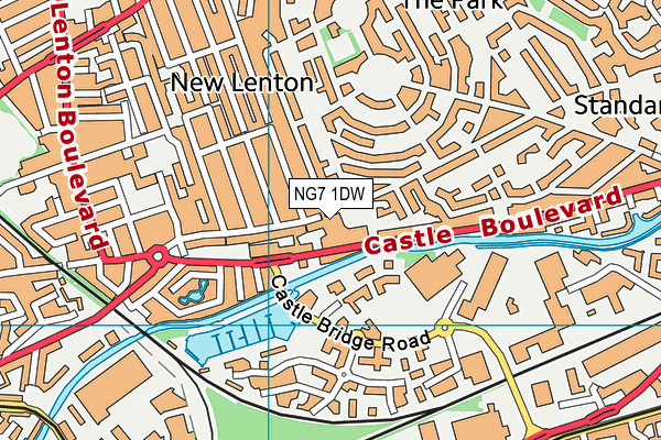 NG7 1DW map - OS VectorMap District (Ordnance Survey) NG7 1DW map - OS VectorMap District (Ordnance Survey)