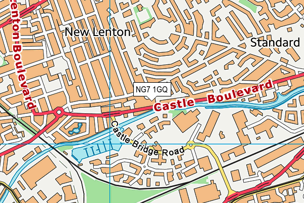 NG7 1GQ map - OS VectorMap District (Ordnance Survey) NG7 1GQ map - OS VectorMap District (Ordnance Survey)