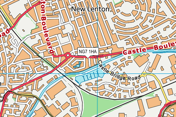 NG7 1HA map - OS VectorMap District (Ordnance Survey) NG7 1HA map - OS VectorMap District (Ordnance Survey)