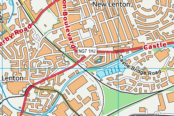 NG7 1HJ map - OS VectorMap District (Ordnance Survey) NG7 1HJ map - OS VectorMap District (Ordnance Survey)