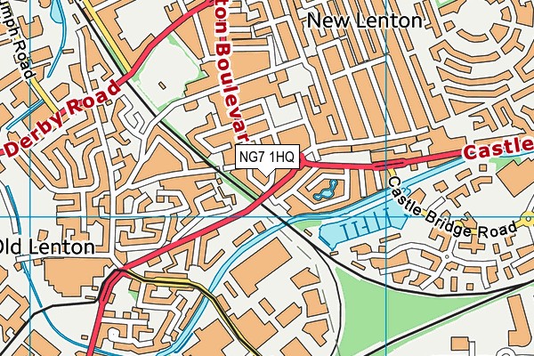 NG7 1HQ map - OS VectorMap District (Ordnance Survey) NG7 1HQ map - OS VectorMap District (Ordnance Survey)