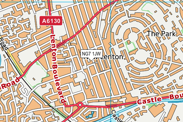 NG7 1JW map - OS VectorMap District (Ordnance Survey) NG7 1JW map - OS VectorMap District (Ordnance Survey)