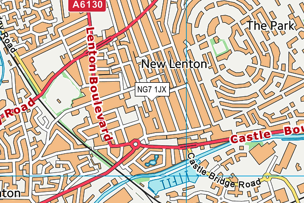 NG7 1JX map - OS VectorMap District (Ordnance Survey) NG7 1JX map - OS VectorMap District (Ordnance Survey)