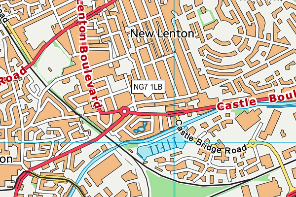 NG7 1LB map - OS VectorMap District (Ordnance Survey) NG7 1LB map - OS VectorMap District (Ordnance Survey)