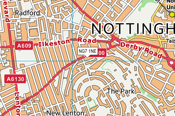NG7 1NE map - OS VectorMap District (Ordnance Survey) NG7 1NE map - OS VectorMap District (Ordnance Survey)