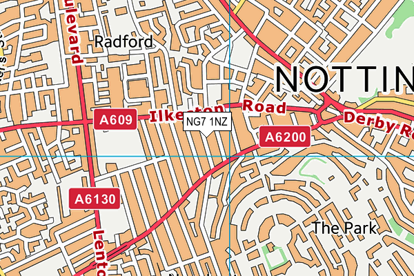 NG7 1NZ map - OS VectorMap District (Ordnance Survey) NG7 1NZ map - OS VectorMap District (Ordnance Survey)