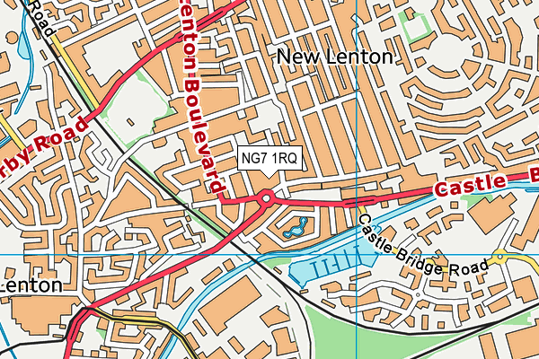 NG7 1RQ map - OS VectorMap District (Ordnance Survey) NG7 1RQ map - OS VectorMap District (Ordnance Survey)