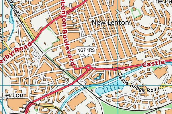 NG7 1RS map - OS VectorMap District (Ordnance Survey) NG7 1RS map - OS VectorMap District (Ordnance Survey)