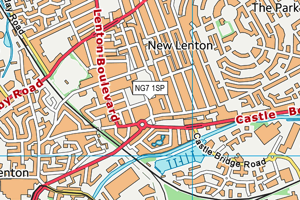 NG7 1SP map - OS VectorMap District (Ordnance Survey) NG7 1SP map - OS VectorMap District (Ordnance Survey)