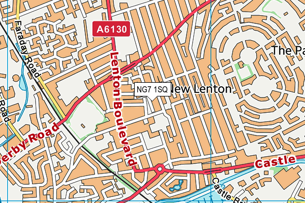NG7 1SQ map - OS VectorMap District (Ordnance Survey) NG7 1SQ map - OS VectorMap District (Ordnance Survey)