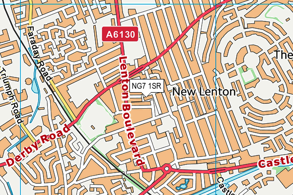 NG7 1SR map - OS VectorMap District (Ordnance Survey) NG7 1SR map - OS VectorMap District (Ordnance Survey)