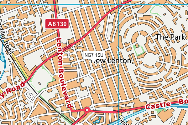 NG7 1SU map - OS VectorMap District (Ordnance Survey) NG7 1SU map - OS VectorMap District (Ordnance Survey)