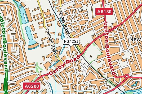 NG7 2GJ map - OS VectorMap District (Ordnance Survey) NG7 2GJ map - OS VectorMap District (Ordnance Survey)