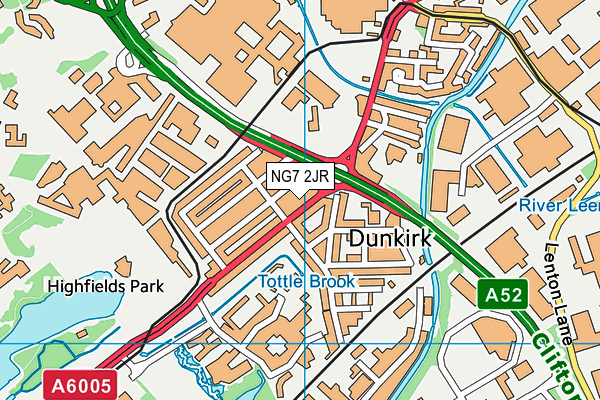 NG7 2JR map - OS VectorMap District (Ordnance Survey) NG7 2JR map - OS VectorMap District (Ordnance Survey)