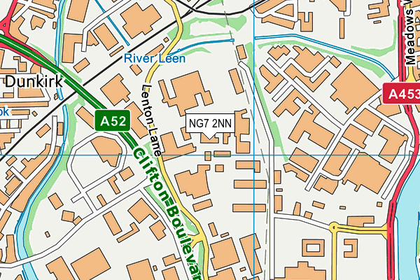 NG7 2NN map - OS VectorMap District (Ordnance Survey) NG7 2NN map - OS VectorMap District (Ordnance Survey)