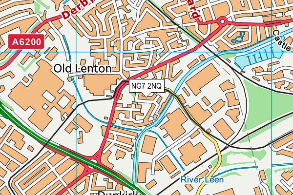 NG7 2NQ map - OS VectorMap District (Ordnance Survey) NG7 2NQ map - OS VectorMap District (Ordnance Survey)