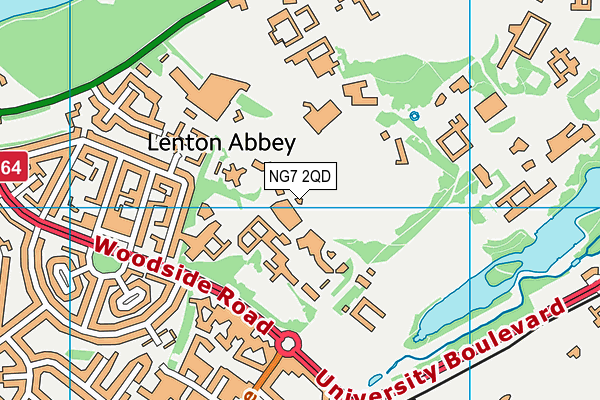 NG7 2QD map - OS VectorMap District (Ordnance Survey) NG7 2QD map - OS VectorMap District (Ordnance Survey)