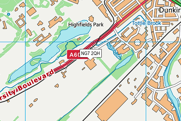 NG7 2QH map - OS VectorMap District (Ordnance Survey) NG7 2QH map - OS VectorMap District (Ordnance Survey)