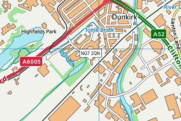 NG7 2QN map - OS VectorMap District (Ordnance Survey) NG7 2QN map - OS VectorMap District (Ordnance Survey)
