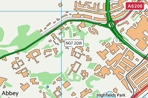 NG7 2QW map - OS VectorMap District (Ordnance Survey) NG7 2QW map - OS VectorMap District (Ordnance Survey)