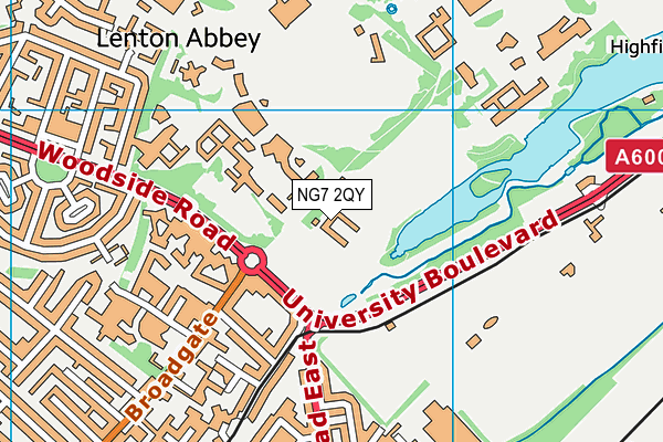 NG7 2QY map - OS VectorMap District (Ordnance Survey) NG7 2QY map - OS VectorMap District (Ordnance Survey)