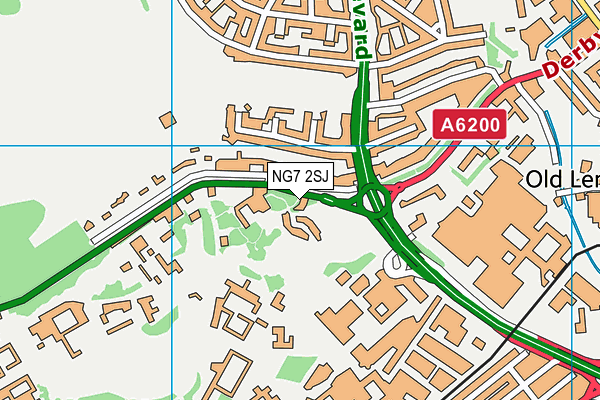 NG7 2SJ map - OS VectorMap District (Ordnance Survey) NG7 2SJ map - OS VectorMap District (Ordnance Survey)