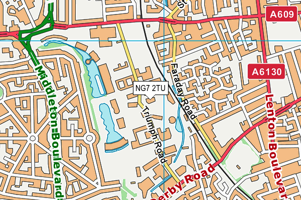 NG7 2TU map - OS VectorMap District (Ordnance Survey) NG7 2TU map - OS VectorMap District (Ordnance Survey)
