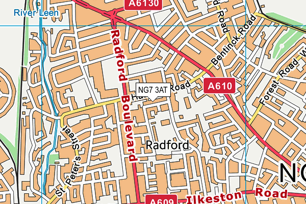 NG7 3AT map - OS VectorMap District (Ordnance Survey) NG7 3AT map - OS VectorMap District (Ordnance Survey)