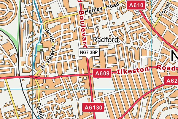 NG7 3BP map - OS VectorMap District (Ordnance Survey) NG7 3BP map - OS VectorMap District (Ordnance Survey)