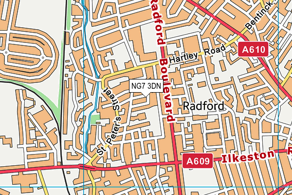 NG7 3DN map - OS VectorMap District (Ordnance Survey) NG7 3DN map - OS VectorMap District (Ordnance Survey)