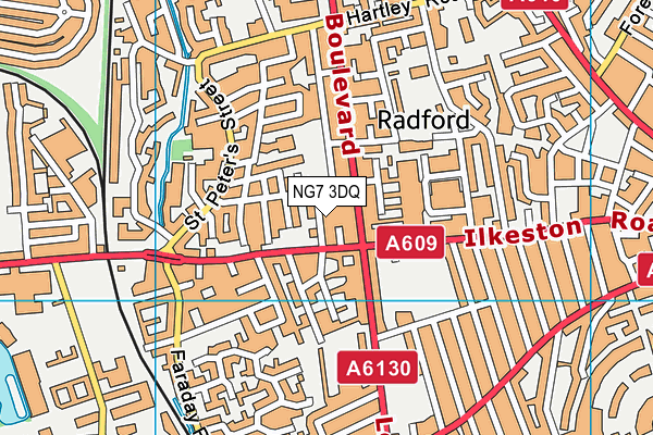 NG7 3DQ map - OS VectorMap District (Ordnance Survey) NG7 3DQ map - OS VectorMap District (Ordnance Survey)