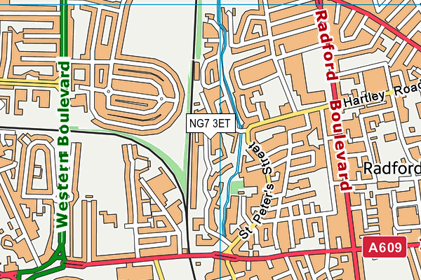 NG7 3ET map - OS VectorMap District (Ordnance Survey) NG7 3ET map - OS VectorMap District (Ordnance Survey)