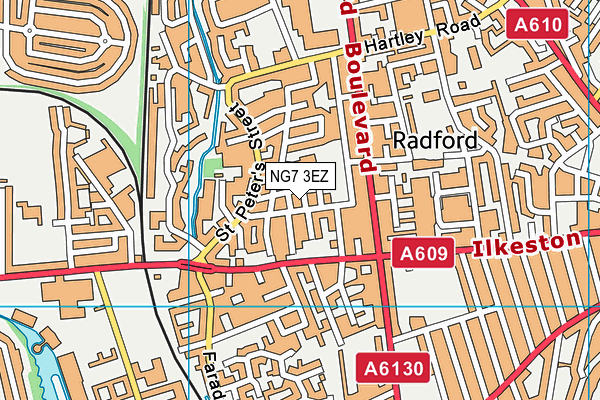 NG7 3EZ map - OS VectorMap District (Ordnance Survey) NG7 3EZ map - OS VectorMap District (Ordnance Survey)