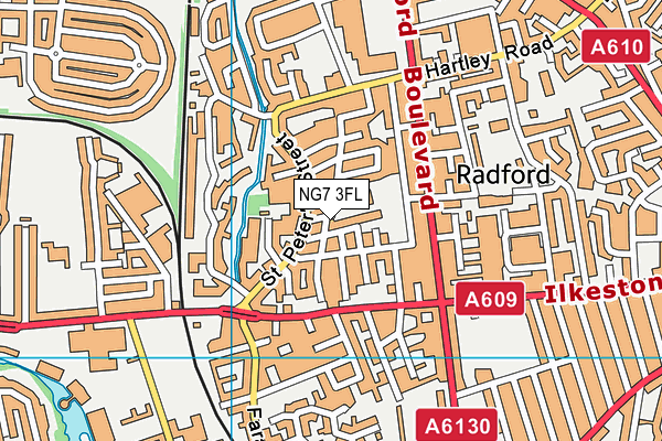 NG7 3FL map - OS VectorMap District (Ordnance Survey) NG7 3FL map - OS VectorMap District (Ordnance Survey)