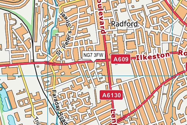 NG7 3FW map - OS VectorMap District (Ordnance Survey) NG7 3FW map - OS VectorMap District (Ordnance Survey)