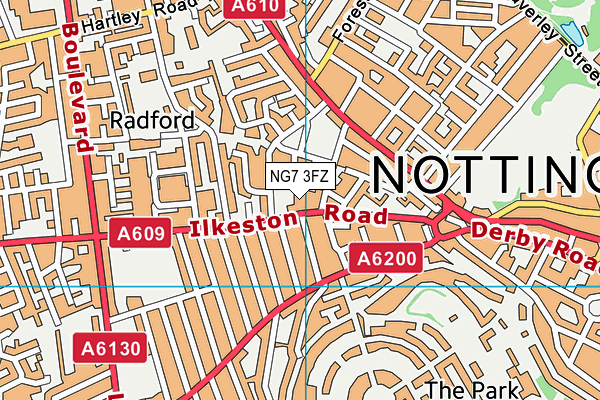 NG7 3FZ map - OS VectorMap District (Ordnance Survey) NG7 3FZ map - OS VectorMap District (Ordnance Survey)