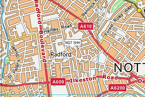NG7 3HH map - OS VectorMap District (Ordnance Survey) NG7 3HH map - OS VectorMap District (Ordnance Survey)
