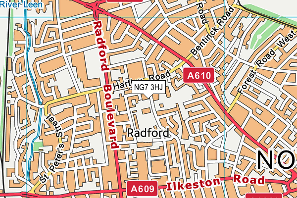 NG7 3HJ map - OS VectorMap District (Ordnance Survey) NG7 3HJ map - OS VectorMap District (Ordnance Survey)