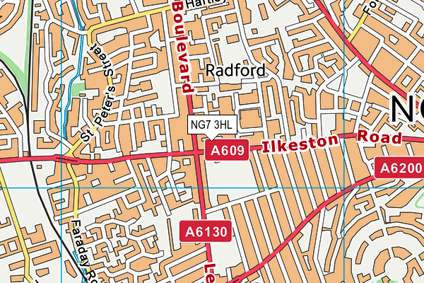 NG7 3HL map - OS VectorMap District (Ordnance Survey) NG7 3HL map - OS VectorMap District (Ordnance Survey)