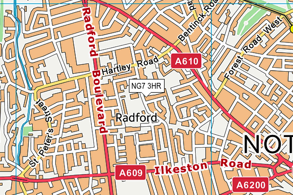 NG7 3HR map - OS VectorMap District (Ordnance Survey) NG7 3HR map - OS VectorMap District (Ordnance Survey)
