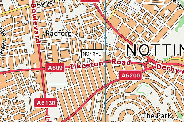 NG7 3HU map - OS VectorMap District (Ordnance Survey) NG7 3HU map - OS VectorMap District (Ordnance Survey)